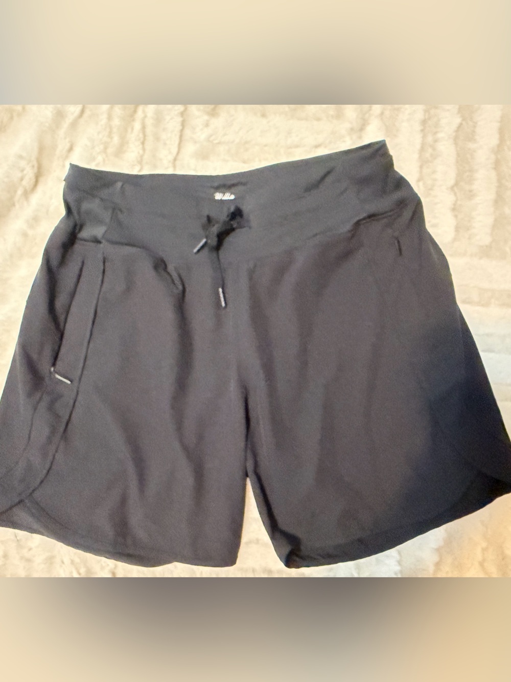 Black Women’s Drawstring Athletic Shorts - willet